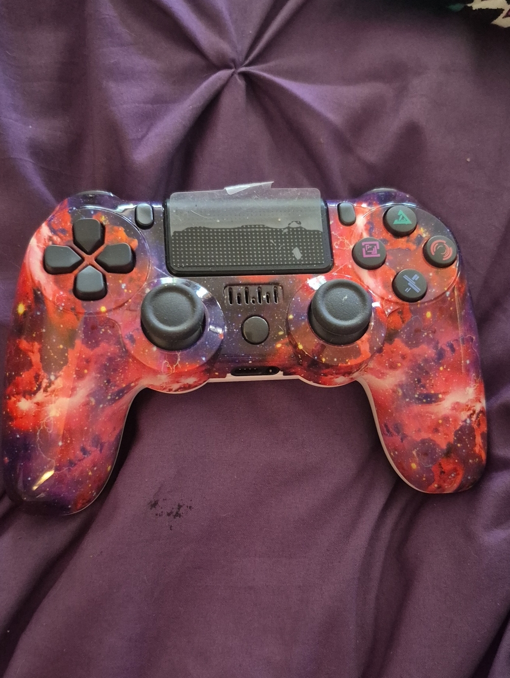 PlayStation Style Wireless Controller - Red Galaxy